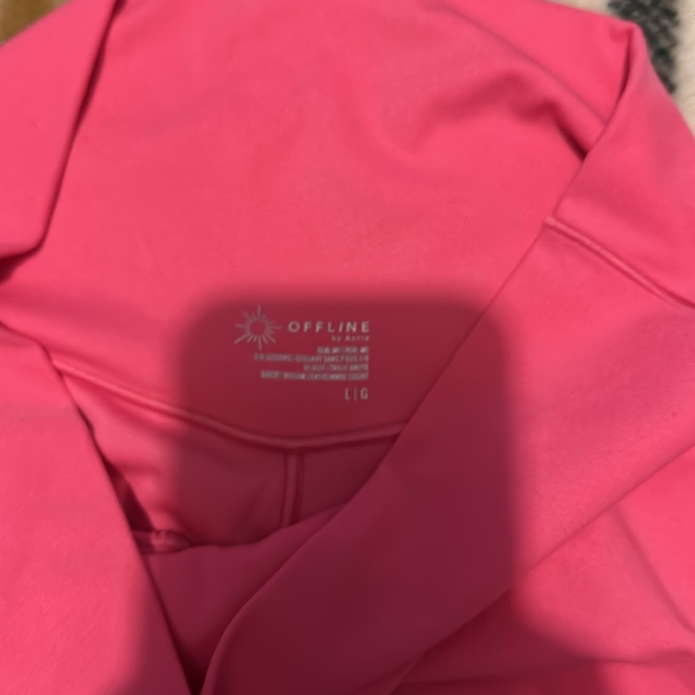 Aerie Pink Leggings Vibrant Athletic Wear - Picture 2 of 6